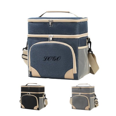 Double Layer Insulation Lunch Bag Cooler